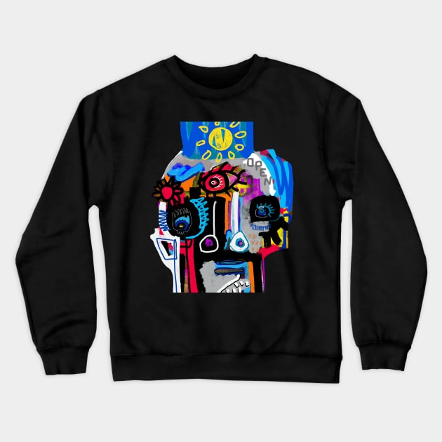 OPEN MIND Crewneck Sweatshirt by Angel Rivas